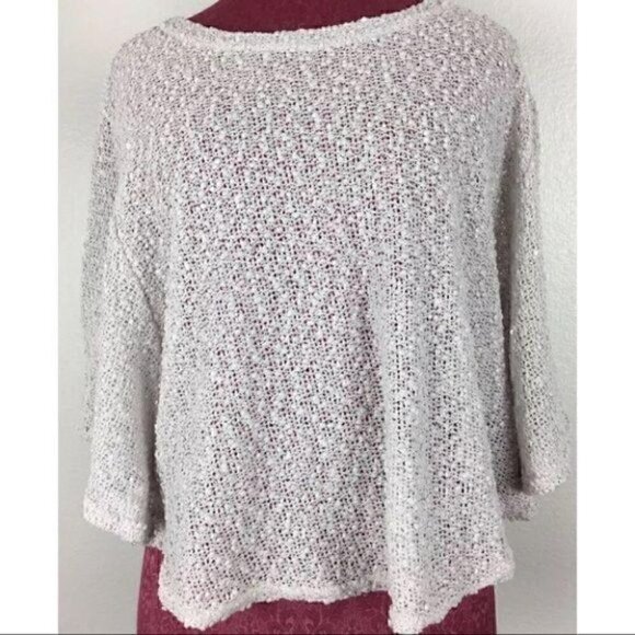 Style & Co Gray Sequins Sweater Cape poncho - Picture 1 of 7